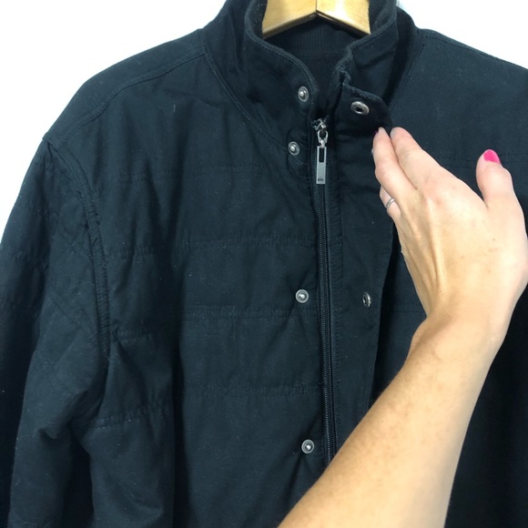 Quicksilver Mens Black Quilted Fleece Lined Jacket - Picture 3 of 12